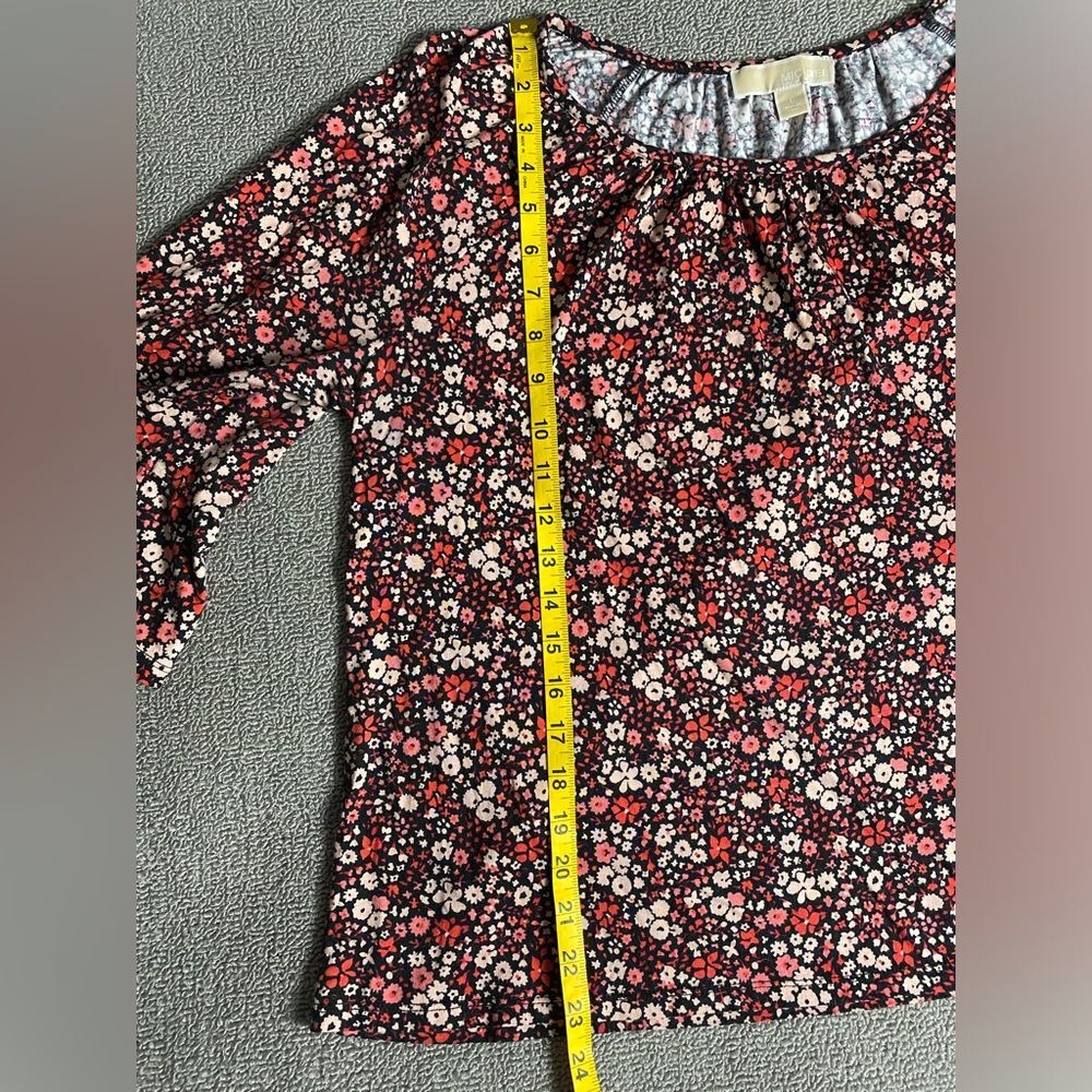 Michael Kors Women’s Floral Long Bell Sleeve Tee - Size Large - Picture 3 of 6
